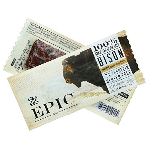 Epic Provisions, Bison Bacon Cranberry Bar, 1.3 Ounce