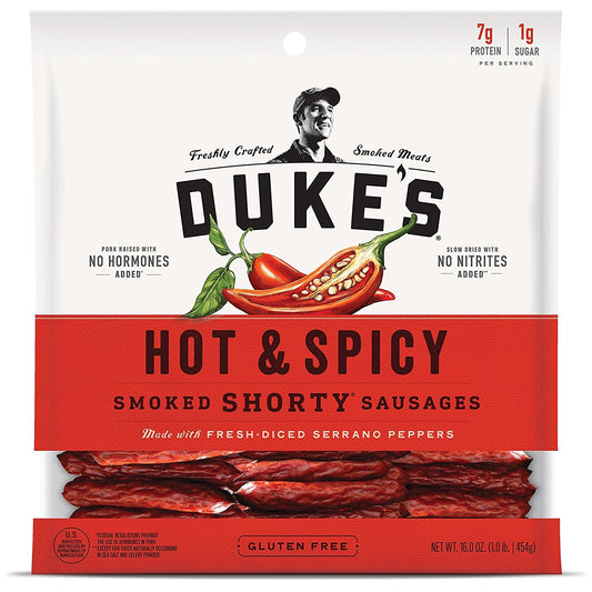 Duke's Hot & Spicy Pork Sausages, 16 Ounce